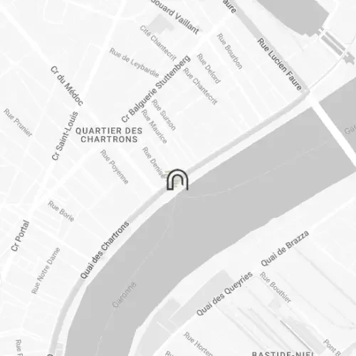 Carte indiquant l’emplacement de Now coworking Bordeaux dans le quartier des Chartrons