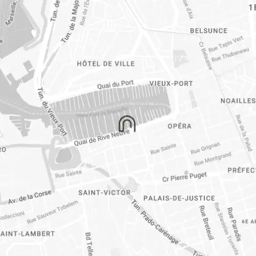 Carte indiquant l’emplacement de Now coworking Marseille au Vieux-Port.